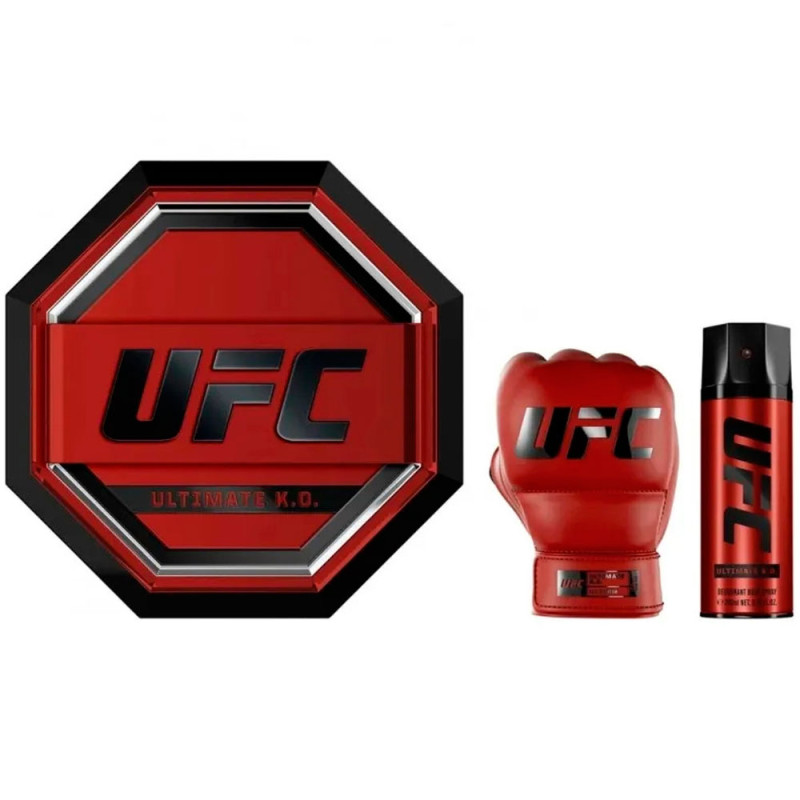 Perfume UFC Ultimate KO Eau de Parfum Masculino 100ML + Body Spray 200ML