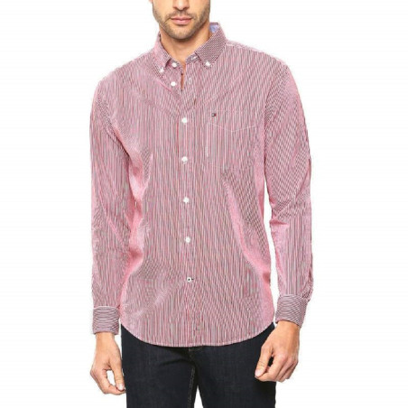 Camisa Tommy Hilfiger Masculino 08578A5866-946 L Vermelho Branco