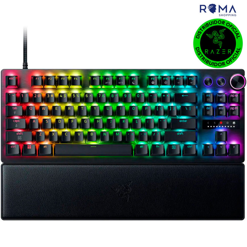 Teclado Gamer Analógico Razer Huntsman V3 Pro Tenkeyless RGB USB 8KHz NASA Inglês Preto - RZ03-05520200-R3U1