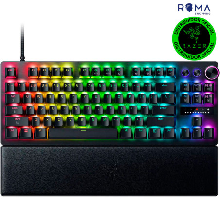 Teclado Gamer Analógico Razer Huntsman V3 Pro Tenkeyless RGB USB 8KHz NASA Inglês Preto - RZ03-05520200-R3U1