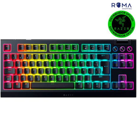 Teclado Gamer Razer Blackwidow V4 TKL Hyperspeed Orange Switch Espanhol - RZ03-05480600-R311