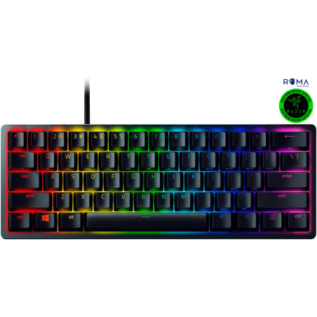 Teclado Gamer Razer Huntsman Mini 60% Linear Switch Red USB-C Inglês Preto - RZ03-03393200-R3U1