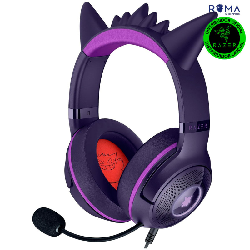 Headset Razer Kraken Kitty V2 USB Pokemon Gengar Edition - RZ04-04730300-R3M1