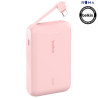 Carregador Portátil Belkin BoostCharge 10K com Cabo Integrado Rosa - BPB021FQPK