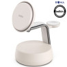 Carregador Wireless Belkin WIZ040KQSD 25W 3-IN-1 Magsafe Qi2 iPhone-Airpod-Watch Sand Branco