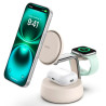 Carregador Wireless Belkin WIZ040KQSD 25W 3-IN-1 Magsafe Qi2 iPhone-Airpod-Watch Sand Branco
