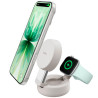 Carregador Wireless Belkin WIZ043KQSD 2-IN-1 25W Magsafe Qi2 iPhone-Watch - Sand
