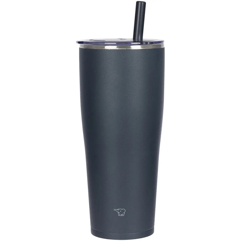 Copo Térmico Zojirushi SX-HA89HAM Com Canudo Encaixe Carro Inox 890ML - Azul Escuro