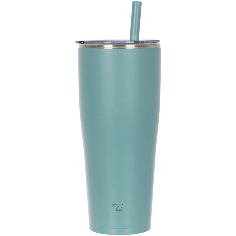 Copo Térmico Zojirushi SX-HA89HGM Com Canudo Encaixe Carro Inox 890ML - Verde Agua