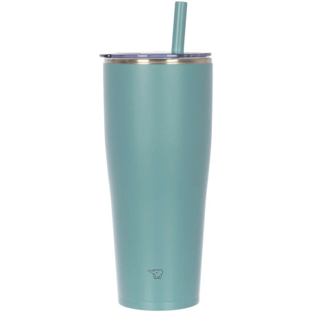 Copo Térmico Zojirushi SX-HA89HGM Com Canudo Encaixe Carro Inox 890ML - Verde Agua