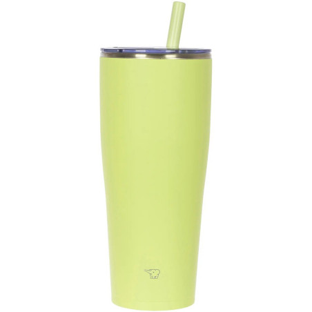 Copo Térmico Zojirushi SX-HA89HYM Com Canudo Encaixe Carro Inox 890ML - Amarelo