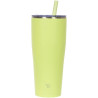 Copo Térmico Zojirushi SX-HA89HYM Com Canudo Encaixe Carro Inox 890ML - Amarelo