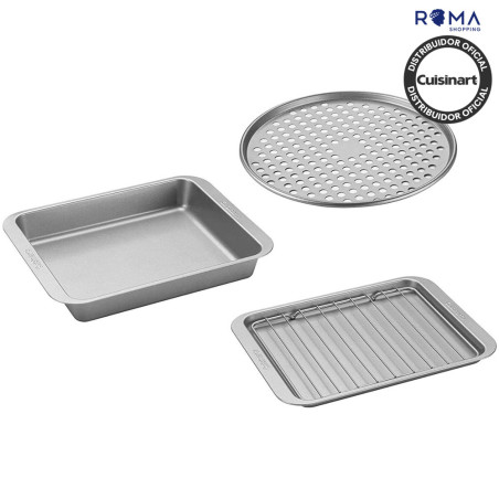 Conjunto de Formas Assadeiras Antiaderentes Cuisinart AMB-TOB4 Prata - 4 Peças