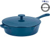 Frigideira Cuisinart Ferro Fundido Porcelana 4L 25CM Indução Azul - CI45-30BGP1
