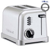 Torradeira Cuisinart CPT-160BRB Clássica Metal 2 Fatias 6 Níveis 220V Inox