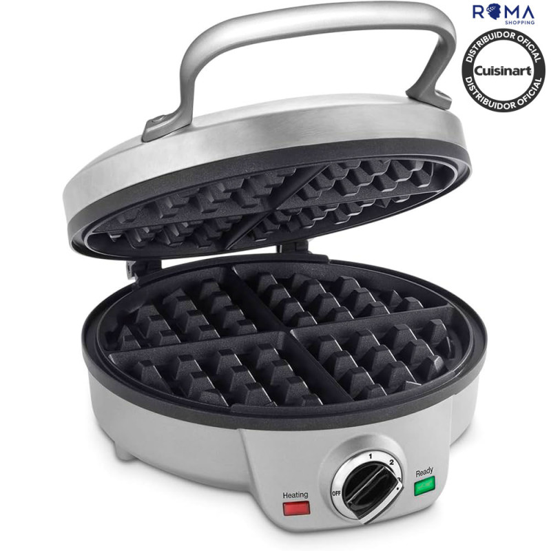 Wafleira Belga Cuisinart WAF-200P1 4 Fatias Redonda Inoxidável 110V