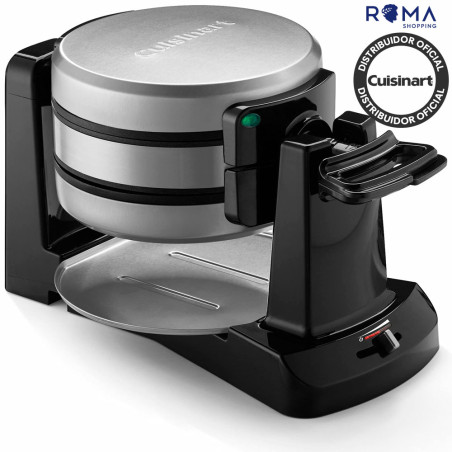 Wafleira Belga Duplo Cuisinart WAF-F40NAS Flip Giratória 1400W Inoxidável 110V