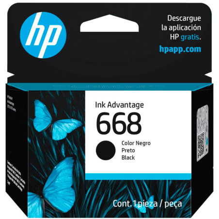 Cartucho HP 668 3ML Preto - 7FP37VL