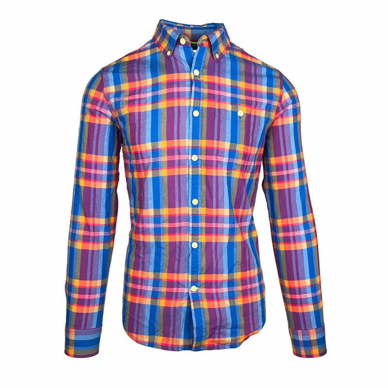 Camisa Tommy Hilfiger Masculino C8878A7761-422 M Azul Xadrez