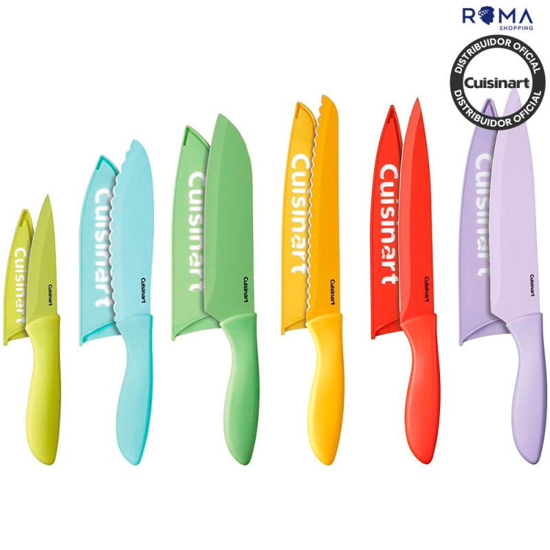 Jogo de Facas Cuisinart C55-12PCER1C Cerâmica Colorido - 12 Peças