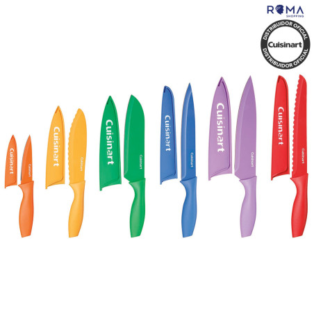 Jogo de Facas Cuisinart CA-12NC Colorido - 12 Peças
