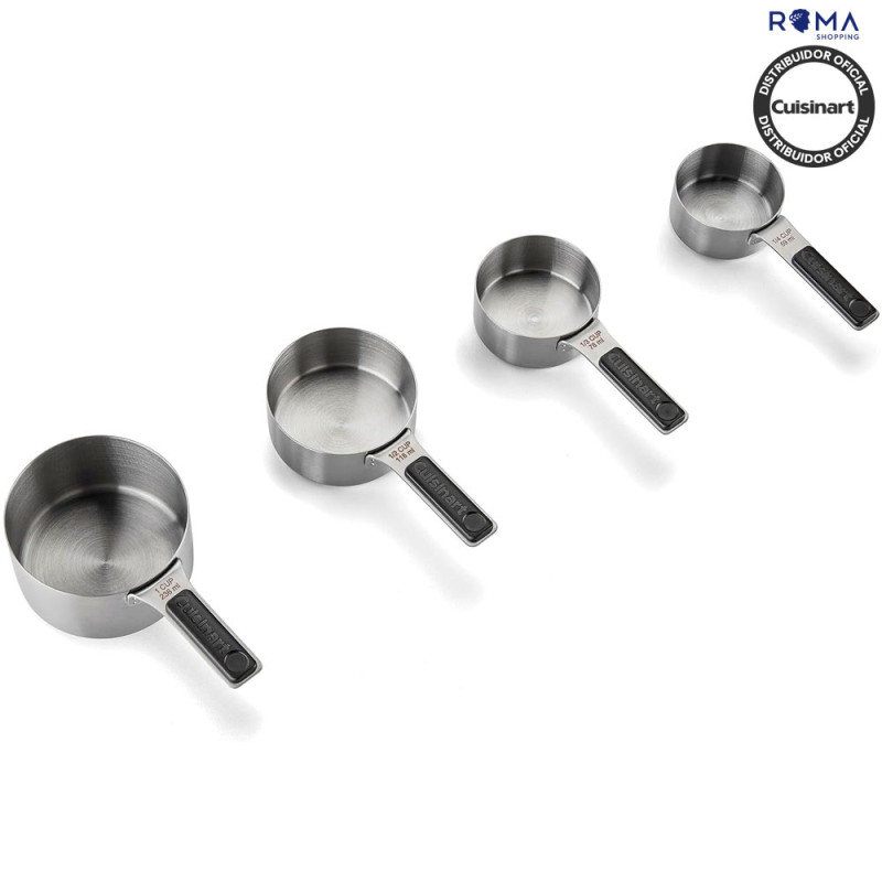 Kit de Copos Medidores Magnéticos Cuisinart CTG-00-4MMCC Inox - 4 Peças