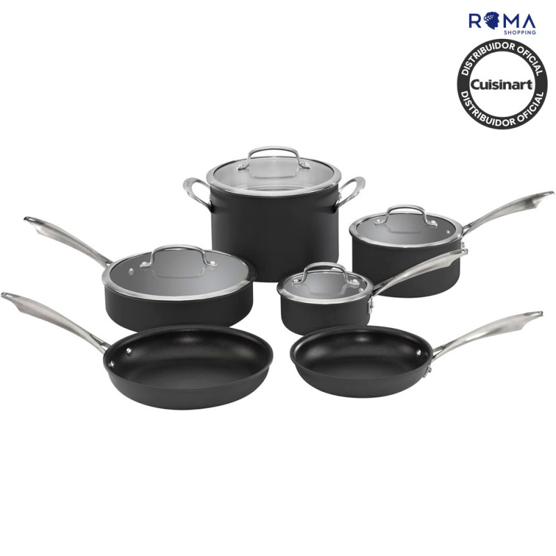 Jogo de Panelas Cuisinart DSA-10PIC Anodizado 10 Peças