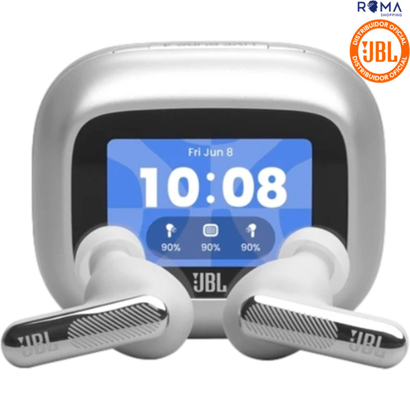 Fone de Ouvido JBL Live Beam 4 Bluetooth IP55 - Prata JBLLIVEBEAM4SILAM