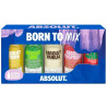Kit Vodka Absolut Mini Born To Mix Mini 5 Peças