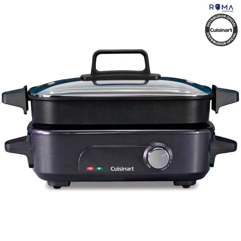 Grill Multicooker Cuisinart com Panela a Vapor GR-M3BR 1.400W 5L 127V