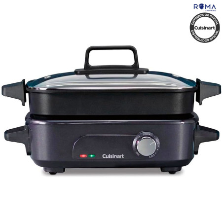 Grill Multicooker Cuisinart com Panela a Vapor GR-M3BR 1.400W 5L 127V