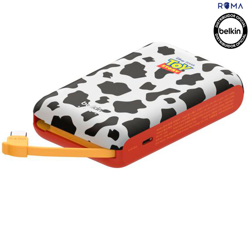 Carregador Portátil Belkin 10K com Cabo Integrado Toy Story Preto - BPB021QCTS-DY
