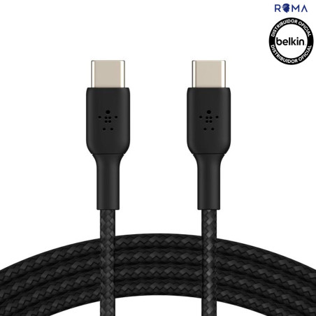Cabo Belkin USB-C/USB-C 1M Braided Preto CAB004BT1MBK
