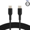 Cabo Belkin USB-C/USB-C 1M Braided Preto CAB004BT1MBK