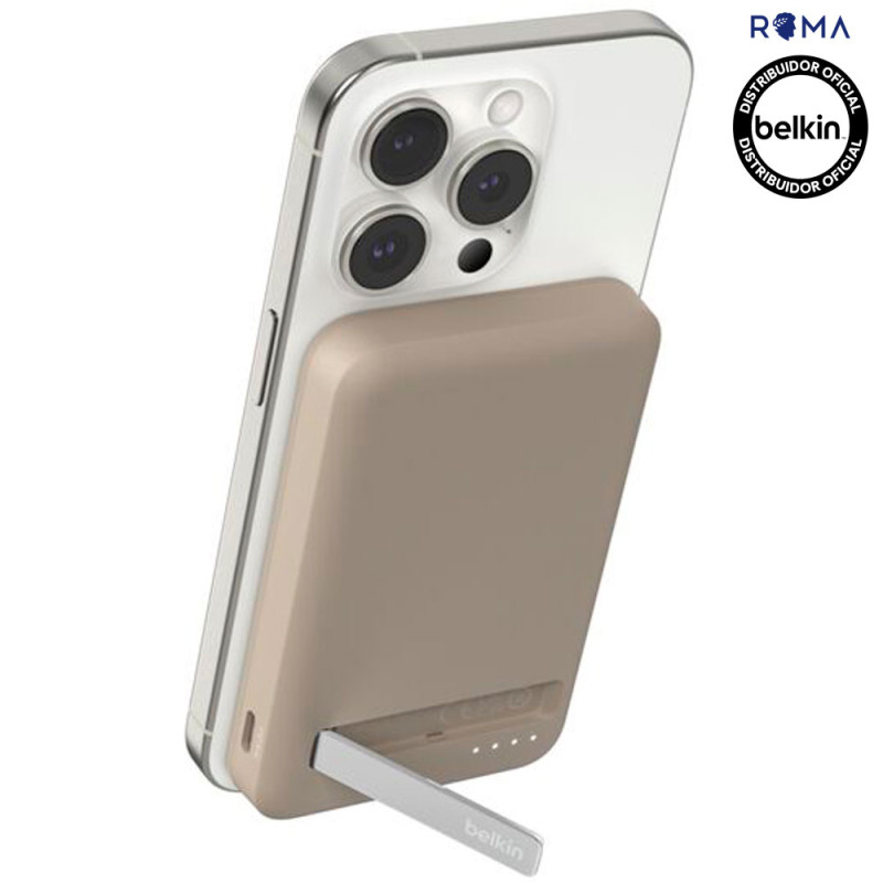 Carregador Portátil Magnético Belkin BoostCharge Pro 5K Areia - BPD006JQSD