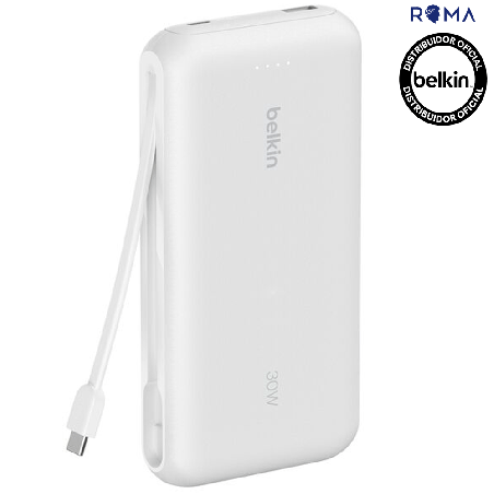 Carregador Portátil Belkin BoostCharge 20K com Cabo Integrado