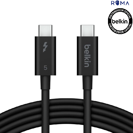 Cabo Belkin USB-C Thunderbolt 5 1,0m Preto - PD 240W