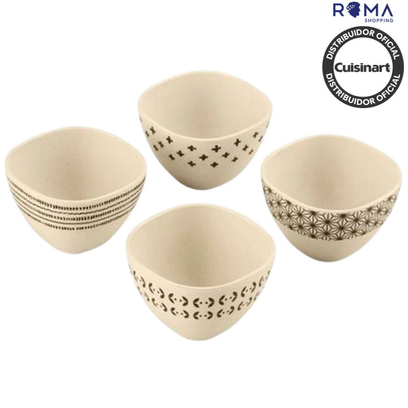 Kit 4 Tigelas Cuisinart CTG-00-4BB Fibra de Bambu - 237 ml