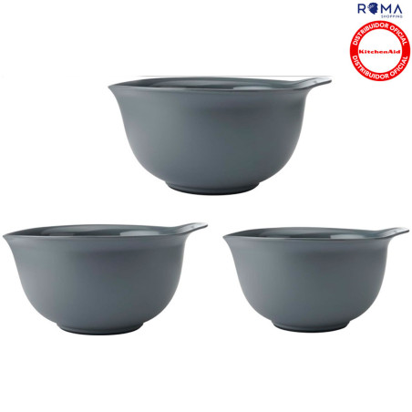 KitchenAid Kit 3 Tigelas KQG175OSCGG - Cinza Carvão