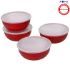 KitchenAid Kit 4 Mini Tigelas com Tampas 118ML Vermelho