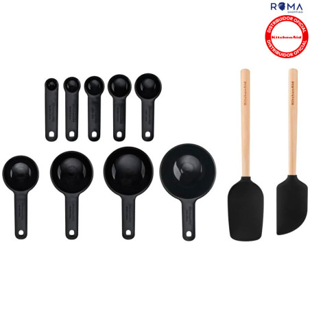 KitchenAid Jogo Utensílios Confeitaria 11 Peças Preto Ônix