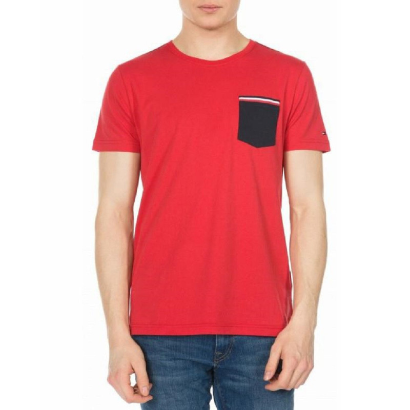 Camiseta Tommy Hilfiger Masculino MW0MW00781-654 M Vermelho