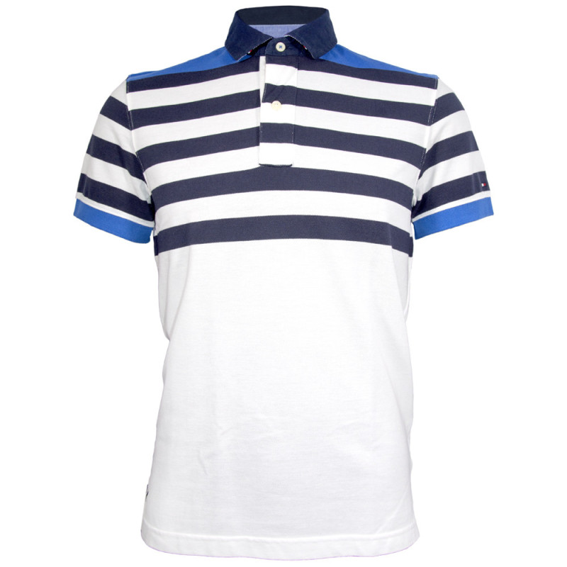Camiseta Tommy Hilfiger Polo Masculino MW0MW02423-902 S Azul / Branco