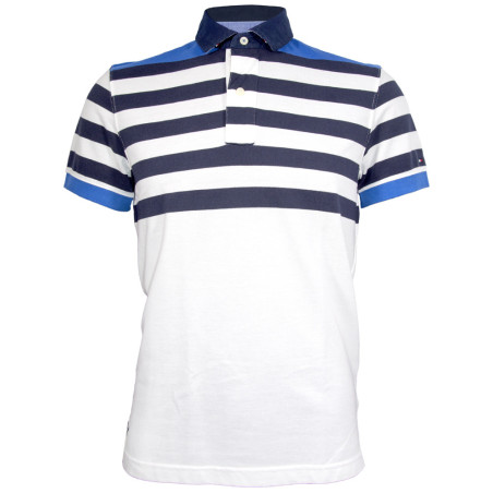 Camiseta Tommy Hilfiger Polo Masculino MW0MW02423-902 S Azul / Branco