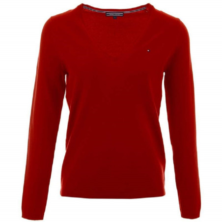 Suéter Tommy Hilfiger Feminina 1M57637066-611 MD Vermelho