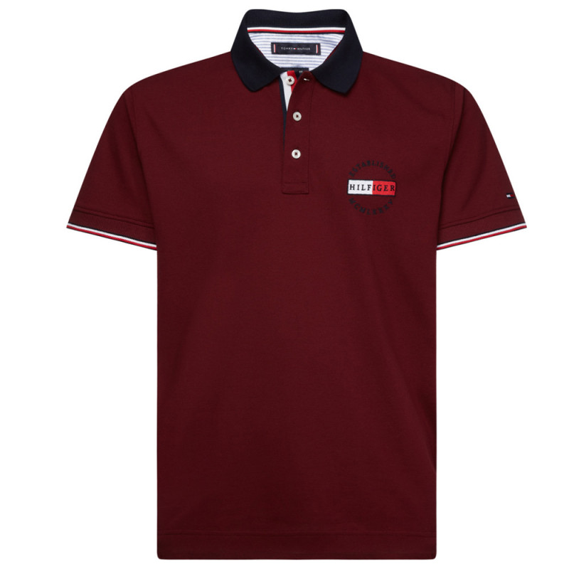 Camiseta Tommy Hilfiger Polo Masculino MW0MW12676-VLP-00 M Deep Rouge