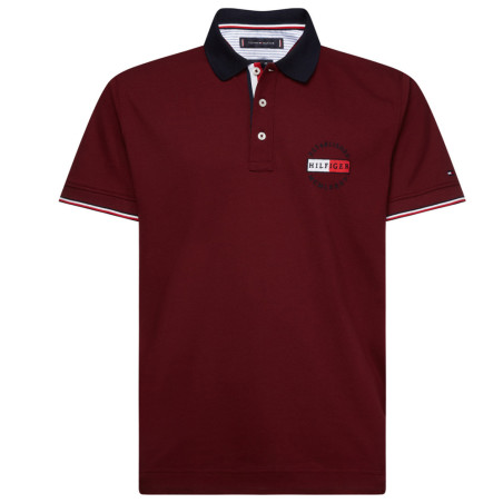 Camiseta Tommy Hilfiger Polo Masculino MW0MW12676-VLP-00 M Deep Rouge