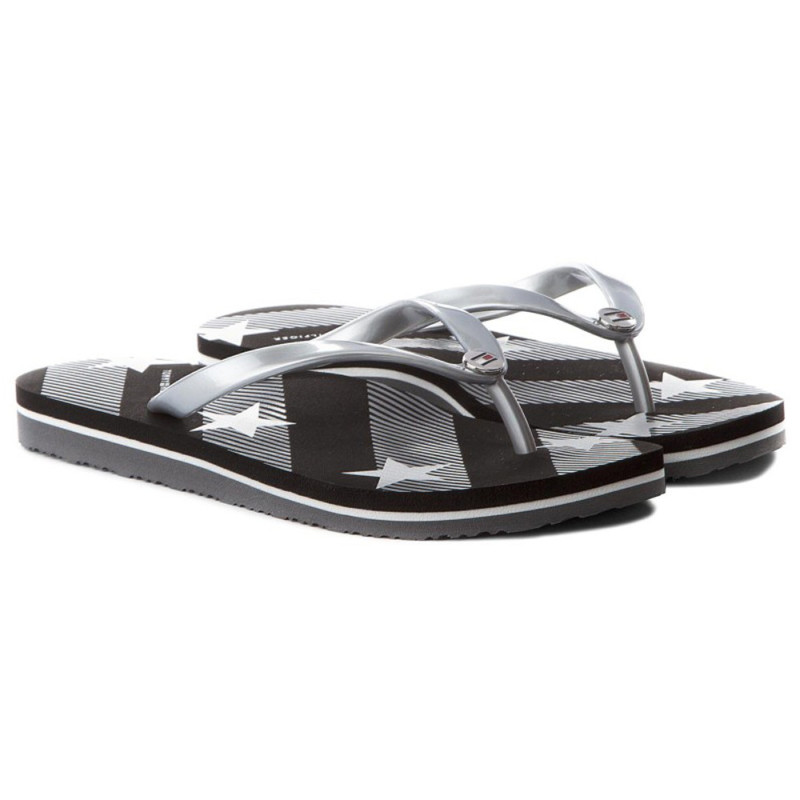 Chinelo Tommy Hilfiger Feminina FW0FW02384990-990 Preto