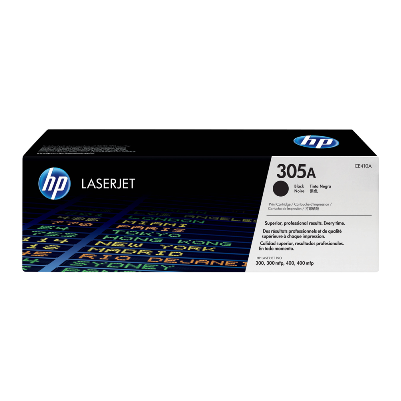 Tóner original HP CE410A (305A) negro con rendimiento de 2.090