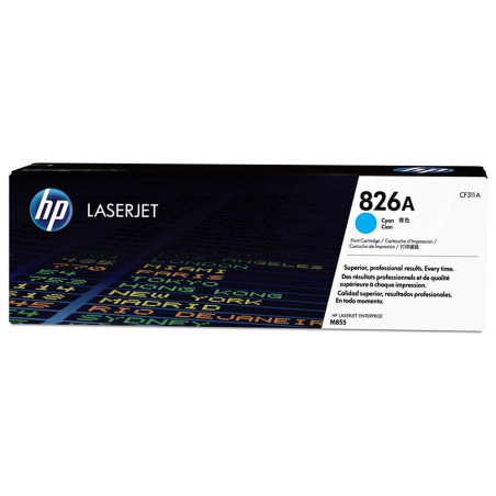 Toner HP CF311A (826A) Ciano - 31.500 págs, para HP